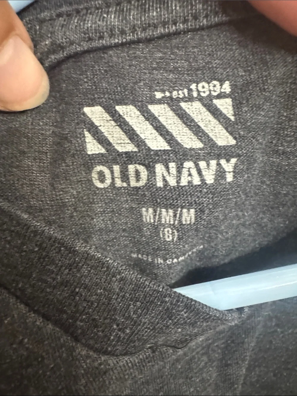 Old Navy Boys' Charcoal Gray V-Neck Short Sleeve Tee